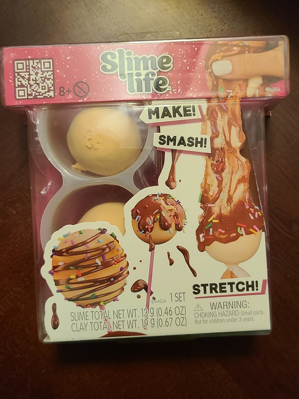 Slime Life Make Smash Stretch! Chocolate Drip Slime Toy - Pink & Cream